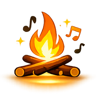 bonfire and music
